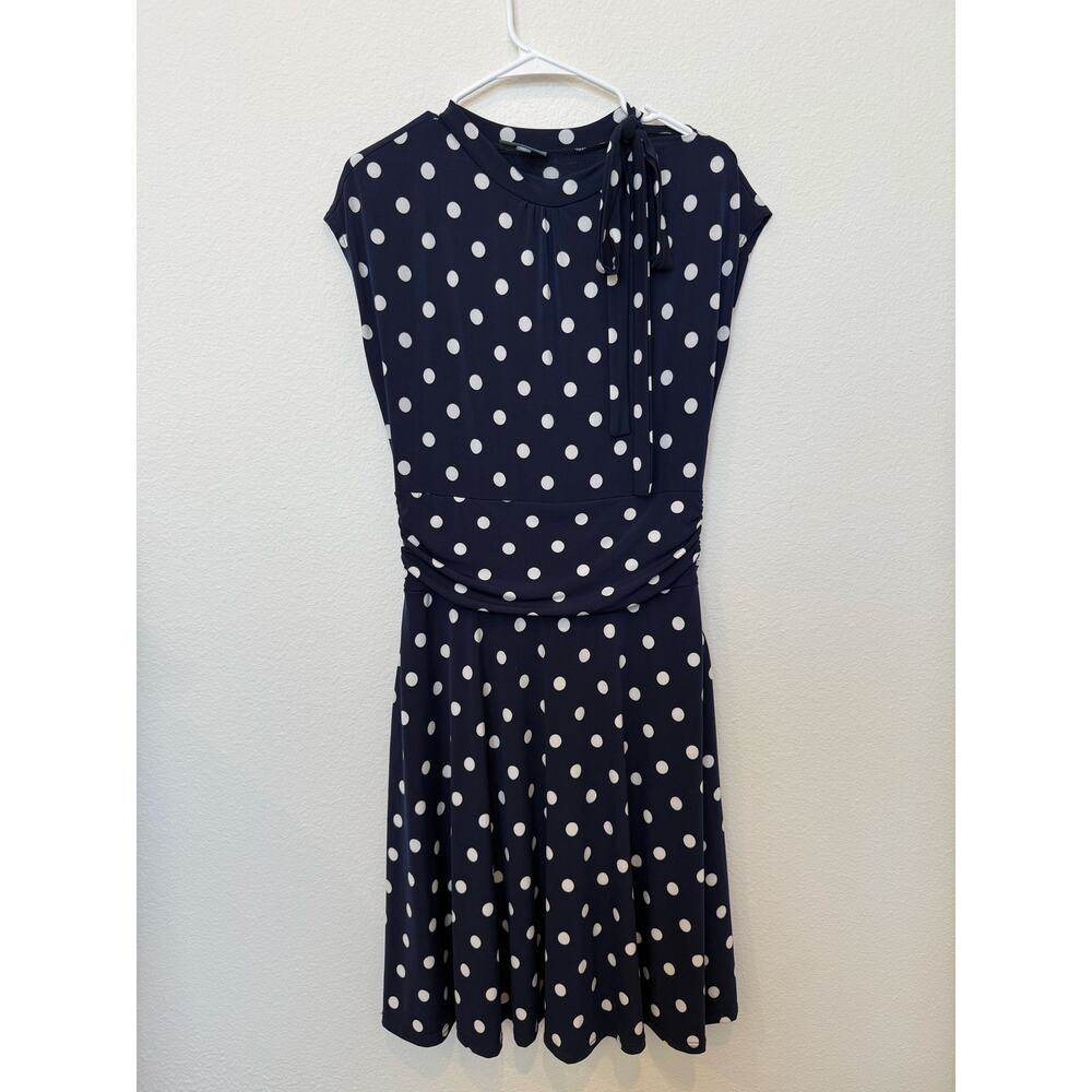 ModCloth Navy and White Polka Dot Mini Dress
